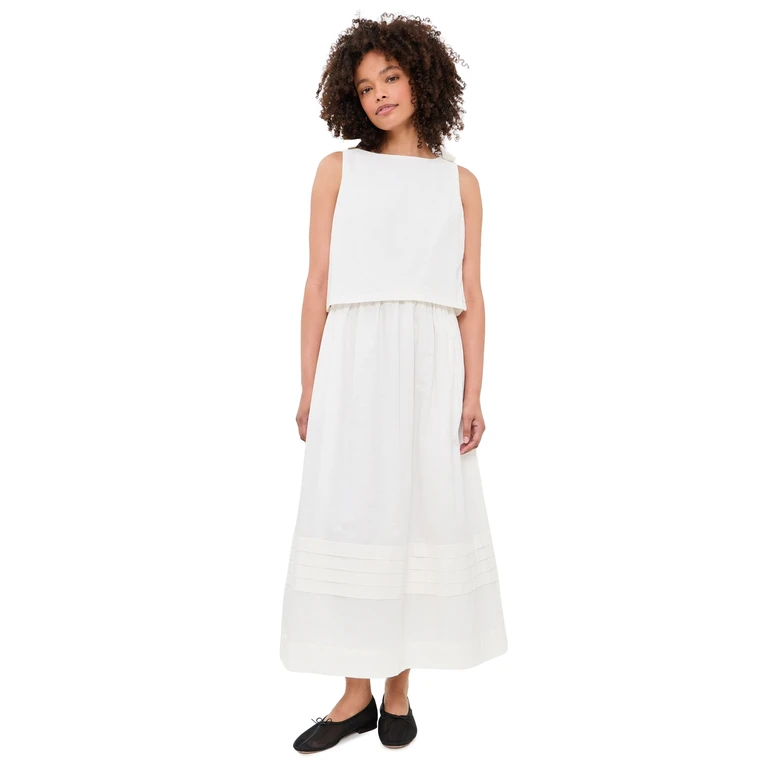 Line & Dot Tippi Midi Dress White M