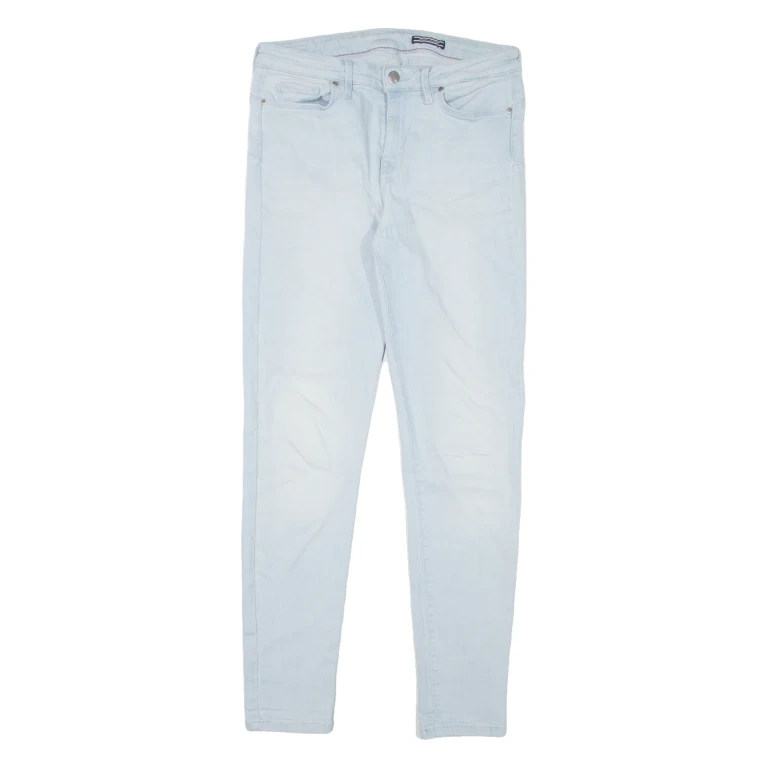 TOMMY HILFIGER Womens Jeans Blue Slim Skinny Stone Wash W28 L29