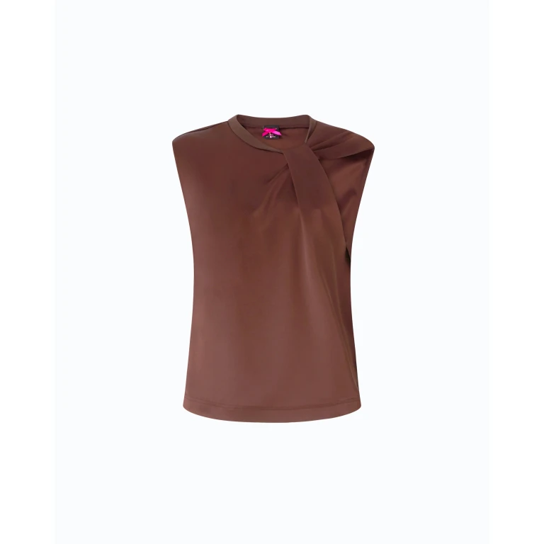 Blouse sans manches en satin - 36