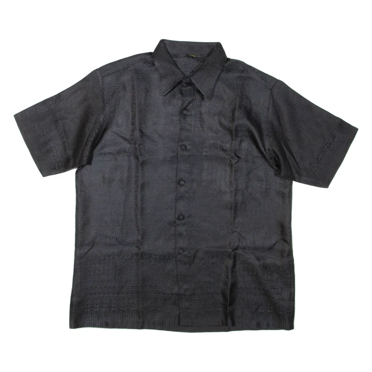 SERRANO Womens Printed Shirt Black Collared L