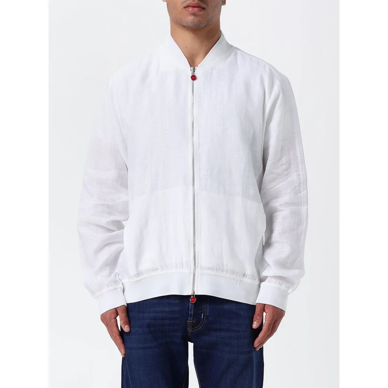 Linen Bomber Jacket with Elasticated Collar and Zip Closure (UGO001H0969002001)