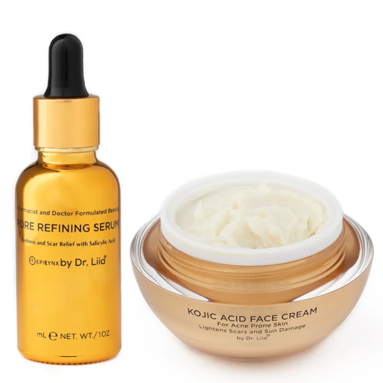 Pore Refining & Brightening Kojic Acid Skincare Set - Vegan, Hypoallergenic Duo