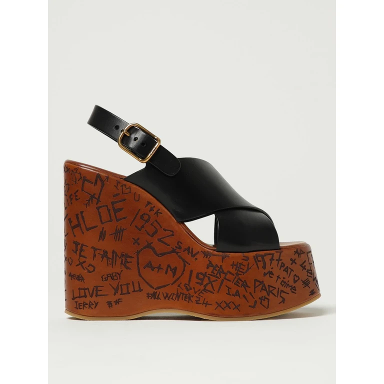 CHLOÉ Heeled Sandal Woman color Black (CHC24A02YLU001)