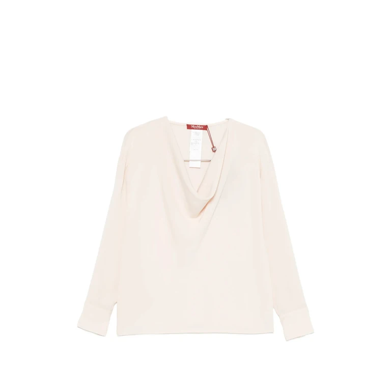 Cowl-neck Silk Blouse