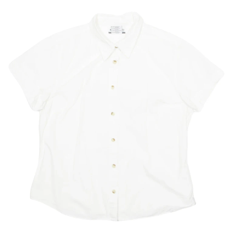 COLUMBIA Womens Plain Shirt White L
