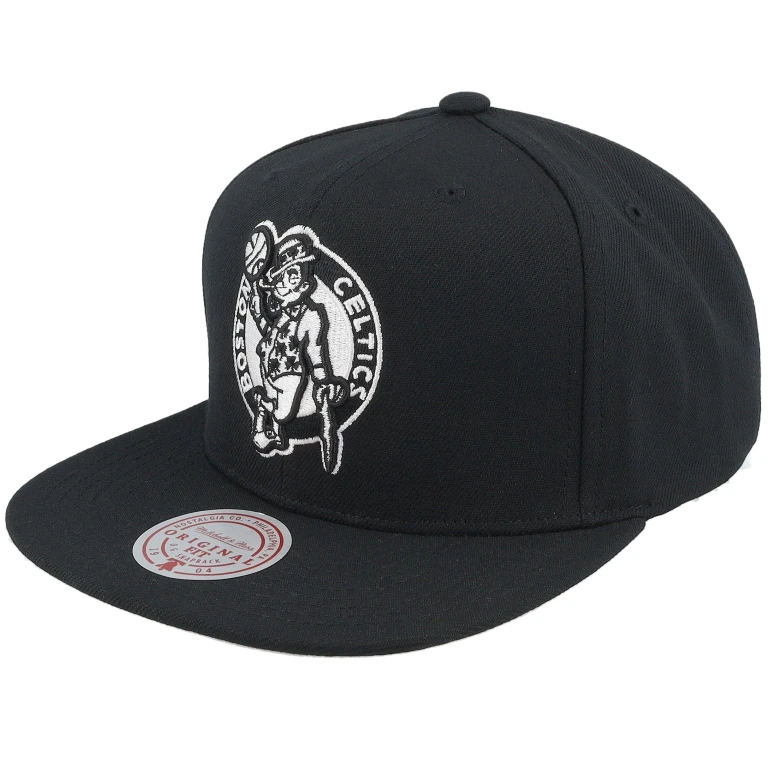 Men's NBA Evergreen Black White Snapback Celtics Snapback Caps
