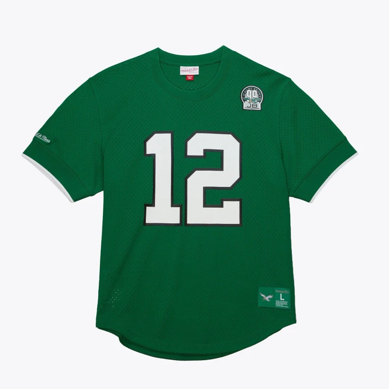 Men's NFL N & N Mesh Crewneck Eagles 1992 Randall Cunningham Green