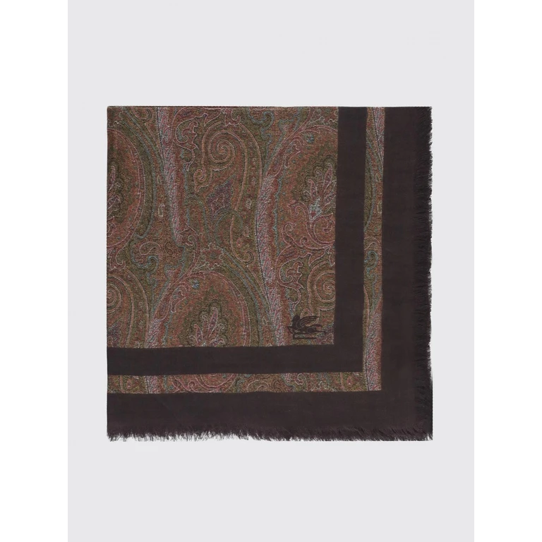 Paisley Print Cashmere Blend Square Scarf (WAYA0001AKE94S9865)