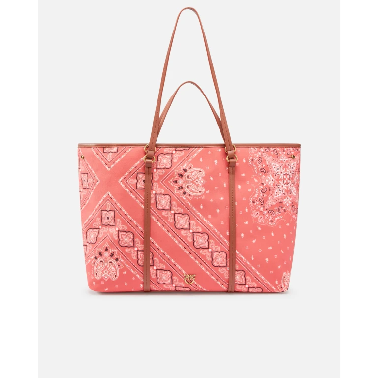 Pinko - Maxi cabas imprimé bandana à double anse