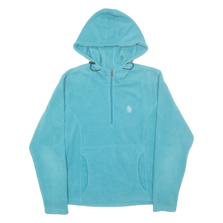 THE NORTH FACE Fleece 1/4 Zip Womens Blue Hoodie L