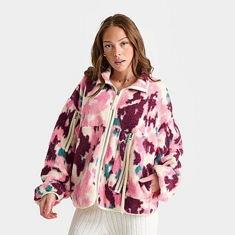 Women's Marlene Splatter Jacket in Abstract Pink