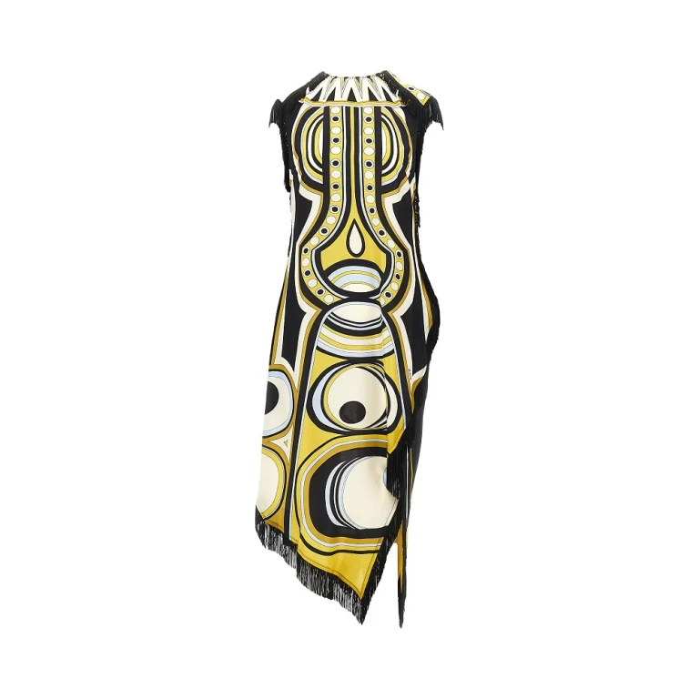 LA DOUBLE J Printed silk 'Scarf' midi dress Woman 44