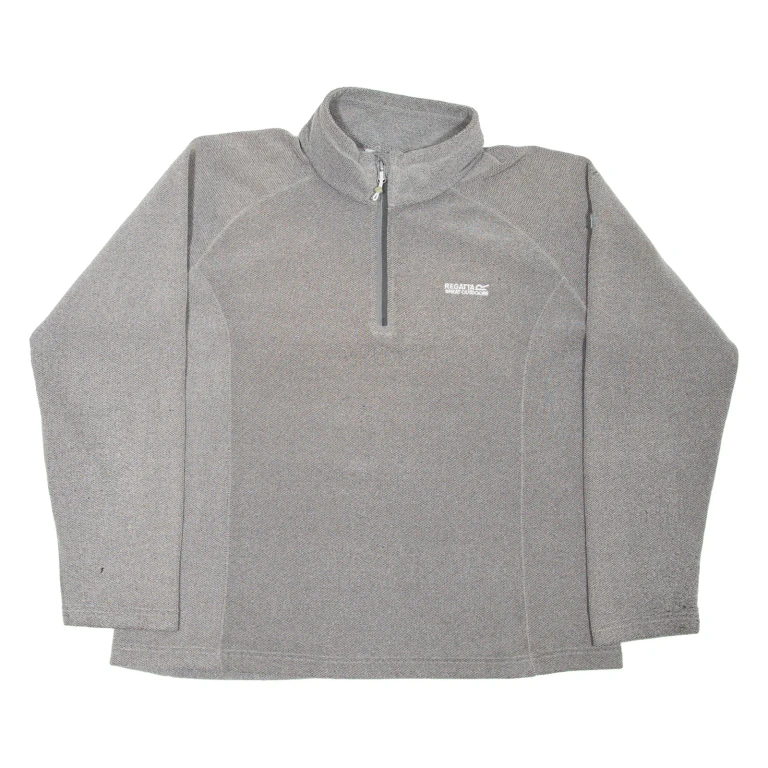 REGATTA Womens Fleece Grey 1/4 Zip UK 16