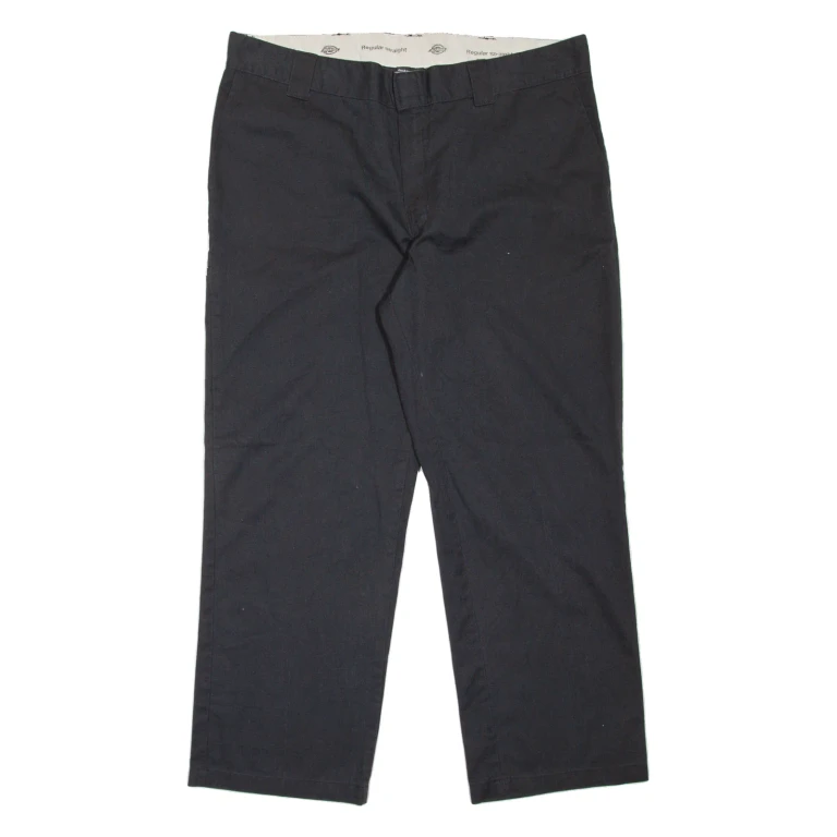 DICKIES Workwear Mens Trousers Black Regular Straight W40 L30