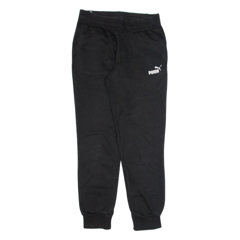 PUMA Womens Joggers Black Tapered UK 10 W28 L28