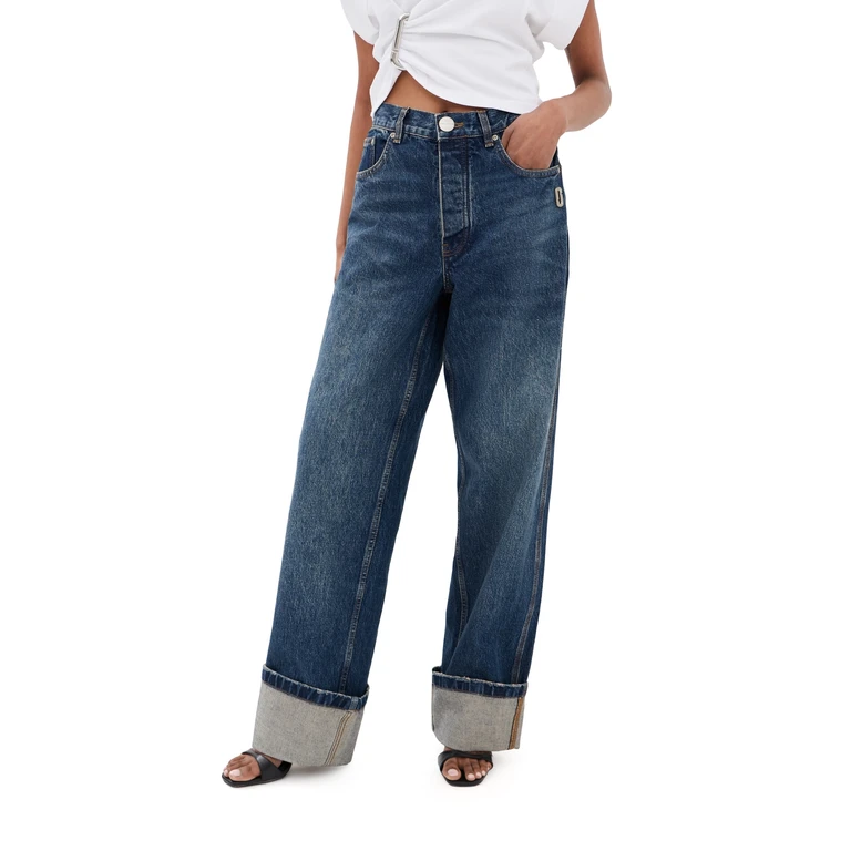 Marc Jacobs Wide Leg Jeans Medium Wash Indigo 27