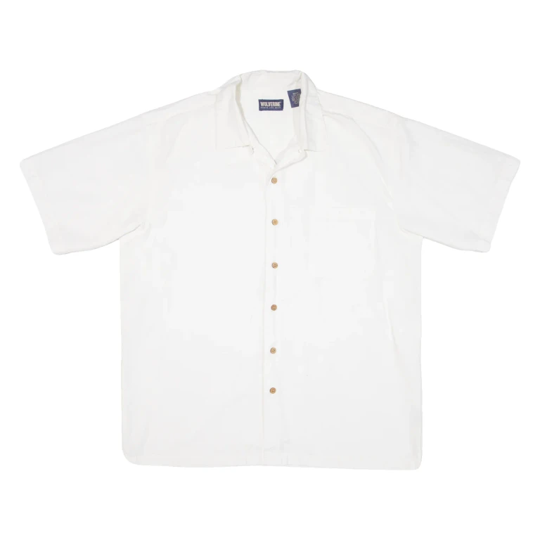 WOLVERINE Mens Plain Shirt White L