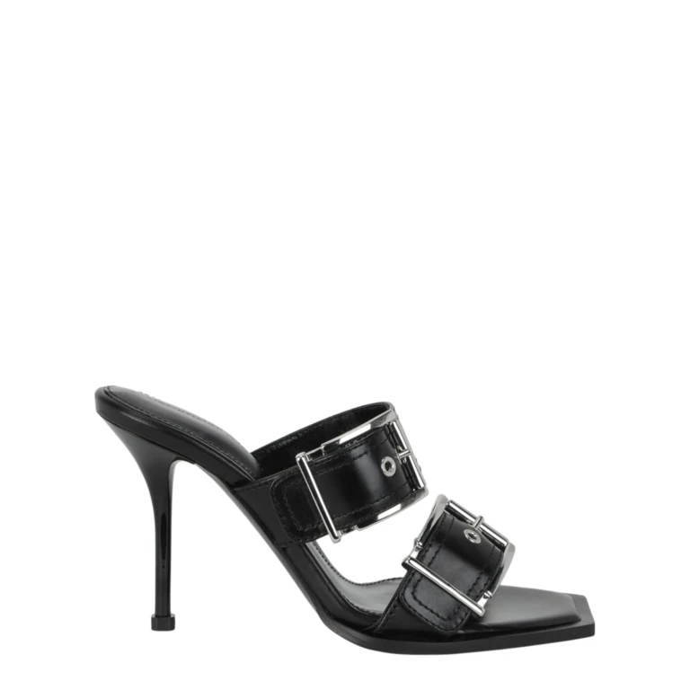 Double Buckle Punk Mules