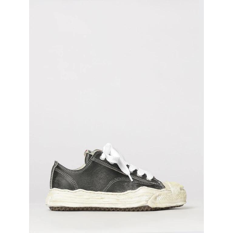 Hank OG Grained Leather Sneakers with Distressed Effect (A16FW734BLACK)