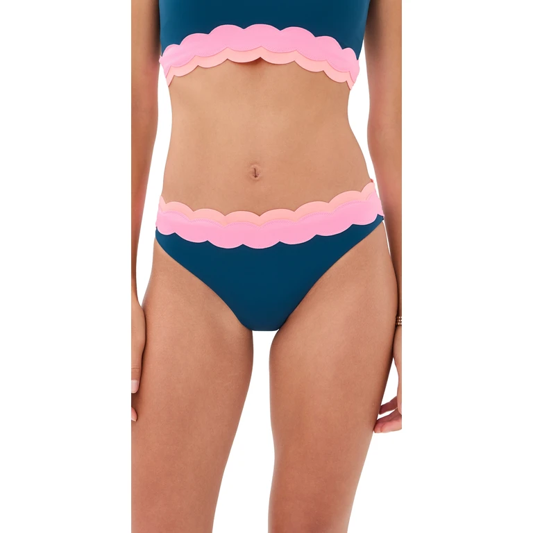 Beach Riot Fay Bikini Bottoms Seashell Isle Colorblock S