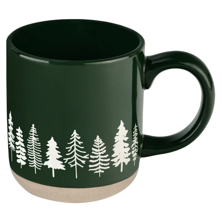 Pine Trees 14 oz Stoneware Coffee Mug