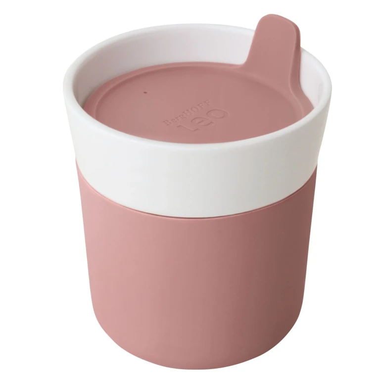 Leo 8.32oz Porcelain Travel Mug, Pink