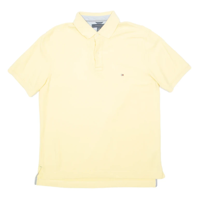 TOMMY HILFIGER Mens Polo Shirt Yellow L