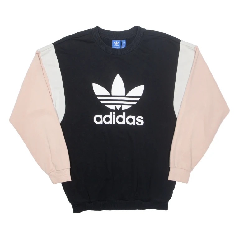 ADIDAS Womens Sweatshirt Black UK 8