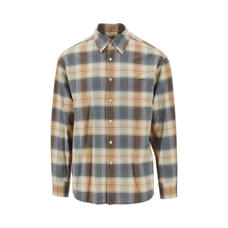 Check light wool shirt Man III