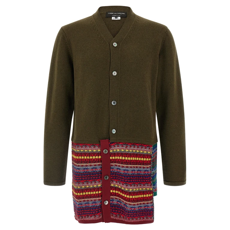 Comme des Garçons Bicolor Wool Cardigan Clothing - Men