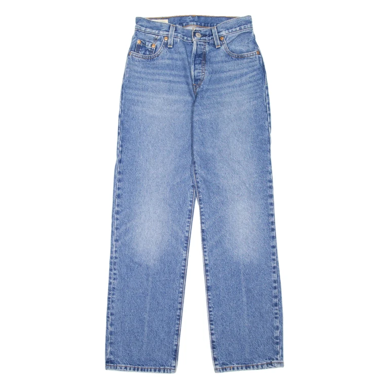 LEVI'S 501 BIG E Jeans 90's Womens Blue Regular Straight Stone Wash W23 L30