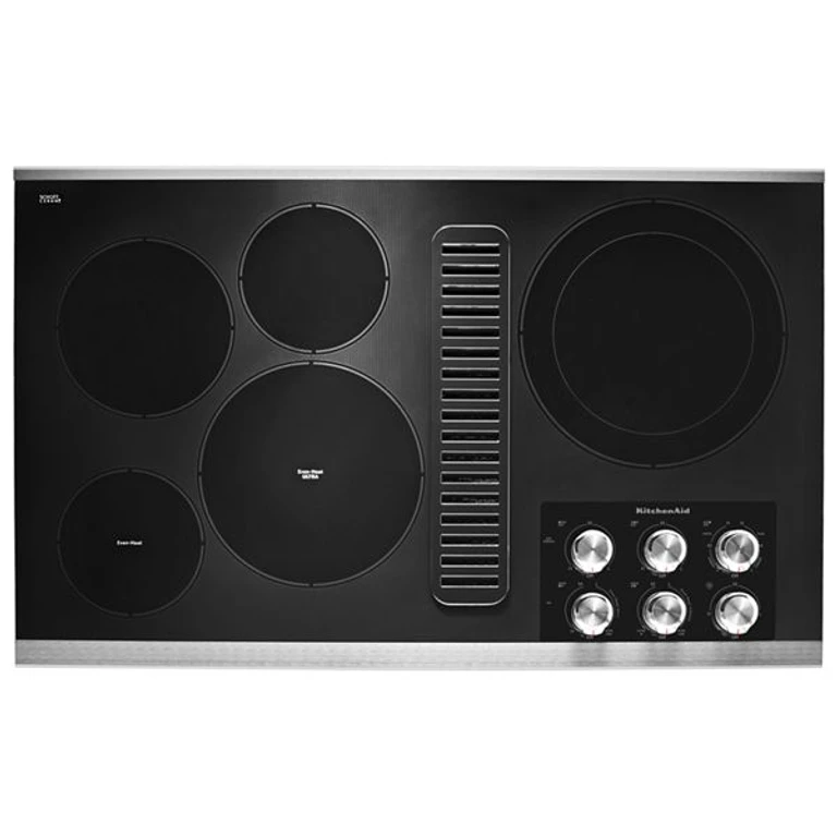 36" Electric Downdraft Cooktop w/ 5 Elements in Steel
