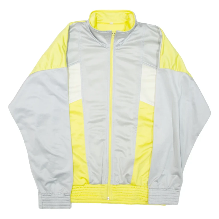 Mens Track Jacket Grey Colourblock XL