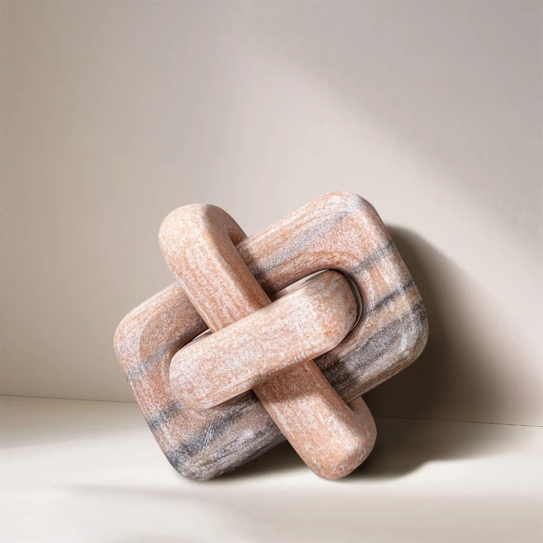 Bond Pink Marble Decorative Knot