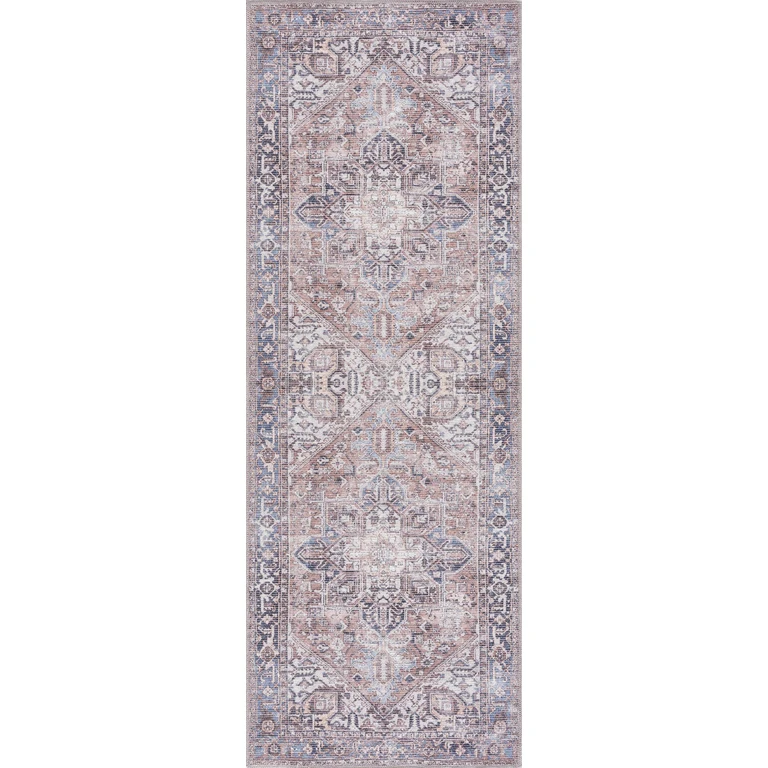 Viho Vintage Flat Pile Washable Rug - Clearance