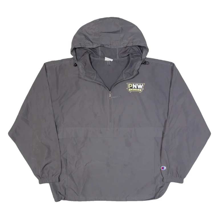 CHAMPION Purdue Northwest Pride Mens Anorak Jacket Grey USA Hooded XL