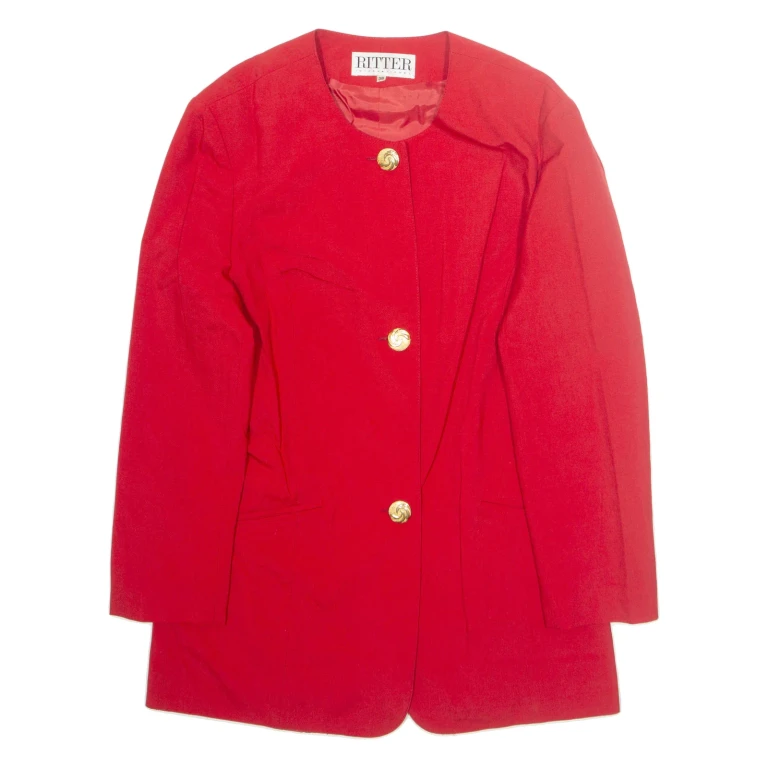 RITTER Womens Blazer Jacket Red L