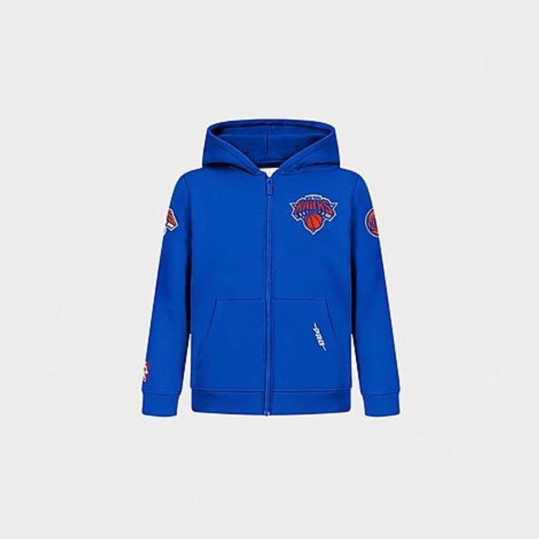 Pro Standard Kids Toddler New York Knicks NBA Full-Zip Hoodie in Royal Blue Size: 2T
