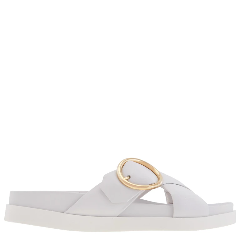 Bally Elida Leather Slide Sandals