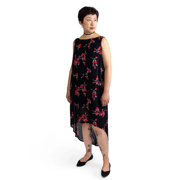 Sheer Floral Overdress - Red