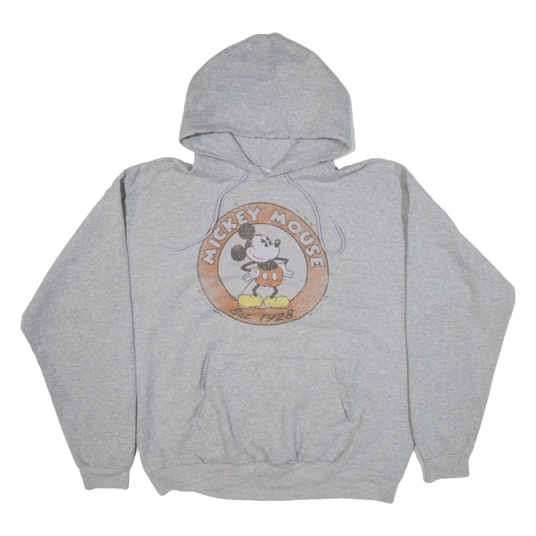 DISNEY Mickey Mouse Womens Grey Hoodie XL