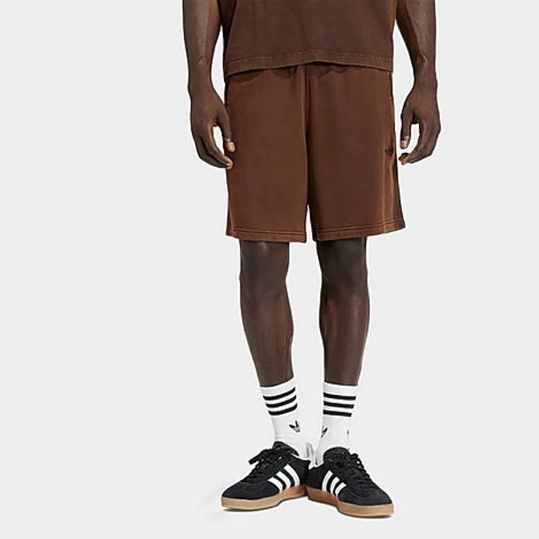 adidas Men's Originals Premium Essentials Retro Washed Shorts in Aurora Coffee Size: XS