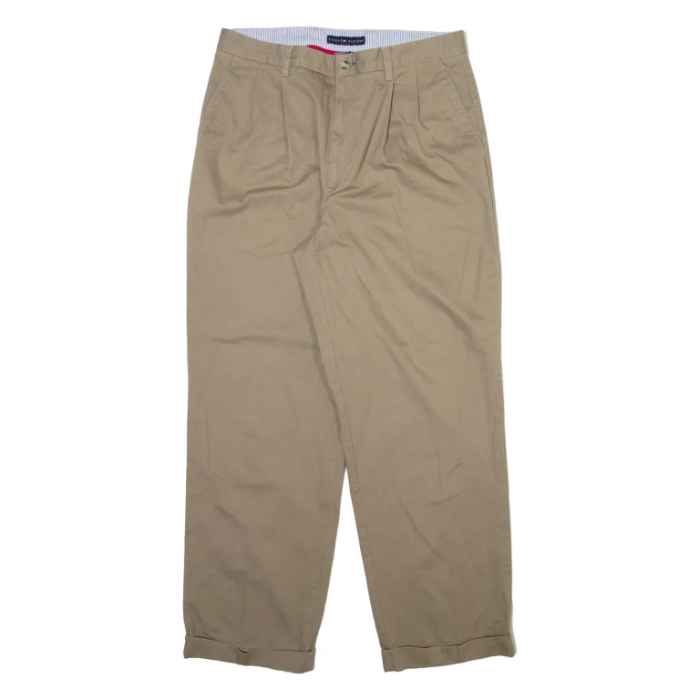 TOMMY HILFIGER Mens Trousers Beige Relaxed Straight W36 L32