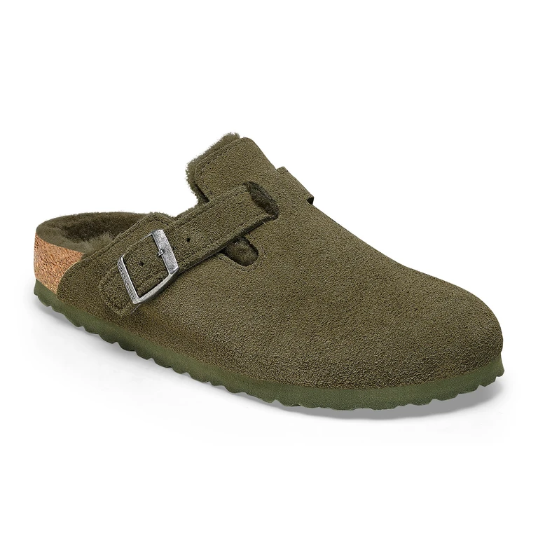 Unisex Boston Shearling Suede Leather Thyme