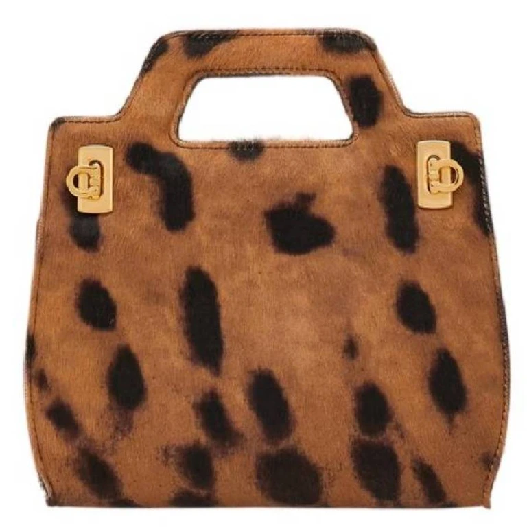 Ferragamo Wanda Leopard Print Mini Bag