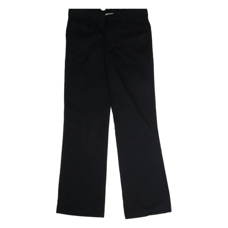 DICKIES Workwear Womens Trousers Black Relaxed Wide-Leg W32 L31