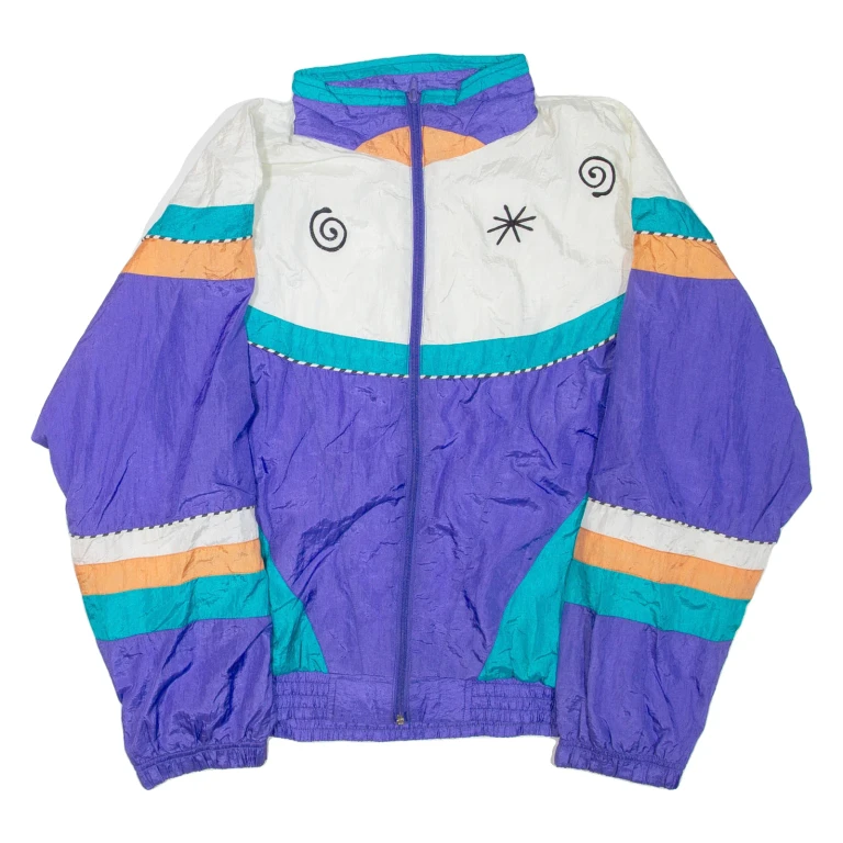 SANTOLINA SPORT Womens Shell Jacket Purple Nylon Colourblock M