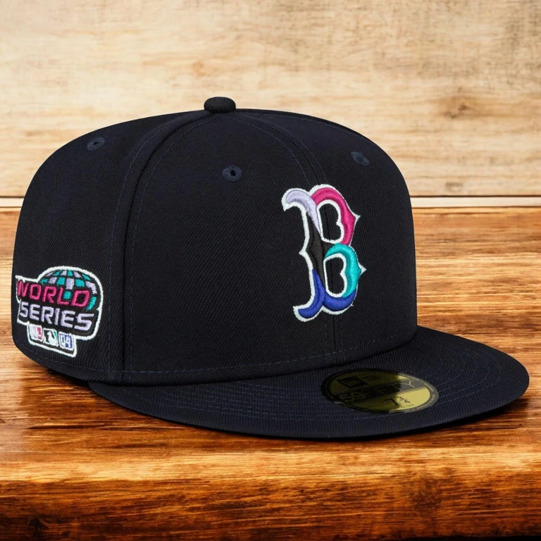 Men's MLB Boston Red Sox 5950 Polar Lights Ws 04 Fitted-Navy Hats