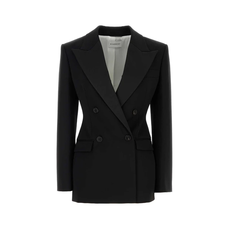 Givenchy Black Wool Blazer Giacche E Gilet - Women