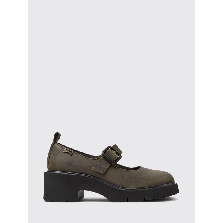 Milah Aged Leather Mary Jane Pumps with a Medium Heel and Strap (K201681-010MILAH0)